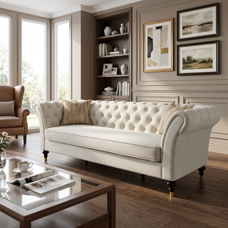 88.5" Chesterfield Sofa by HouseOfZazla