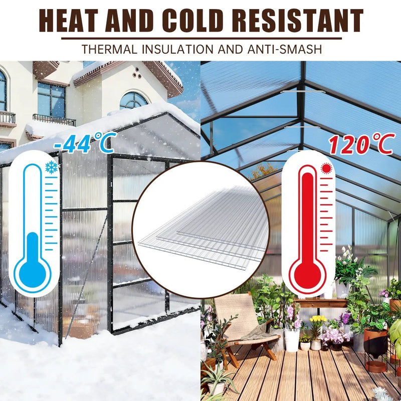 4' x 2' Twin-Wall Polycarbonate Greenhouse Panels (10 Pack) by HouseOfZazla