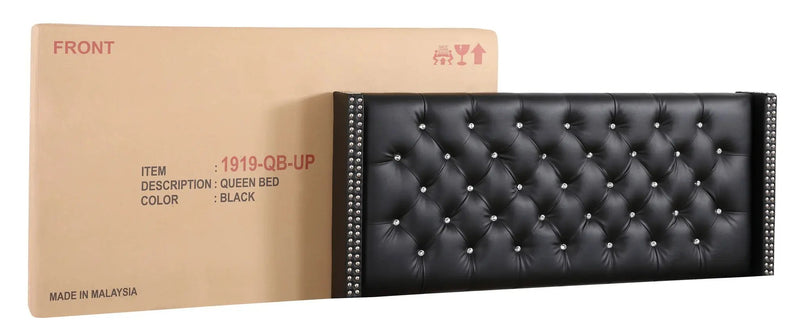Upholstered Nailhead Trim Chic Bed by HouseOfZazla