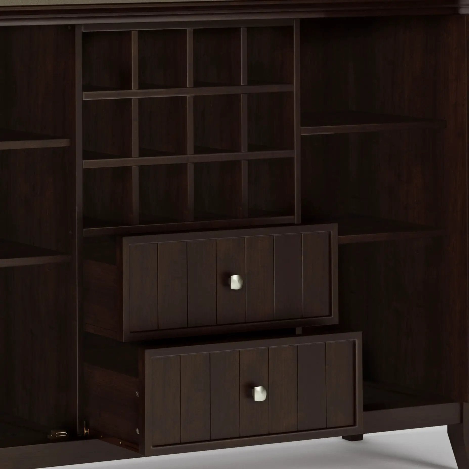 Bedford - Sideboard Buffet And Wine Rack - Dark Chestnut Brown by Unique Piece Furniture