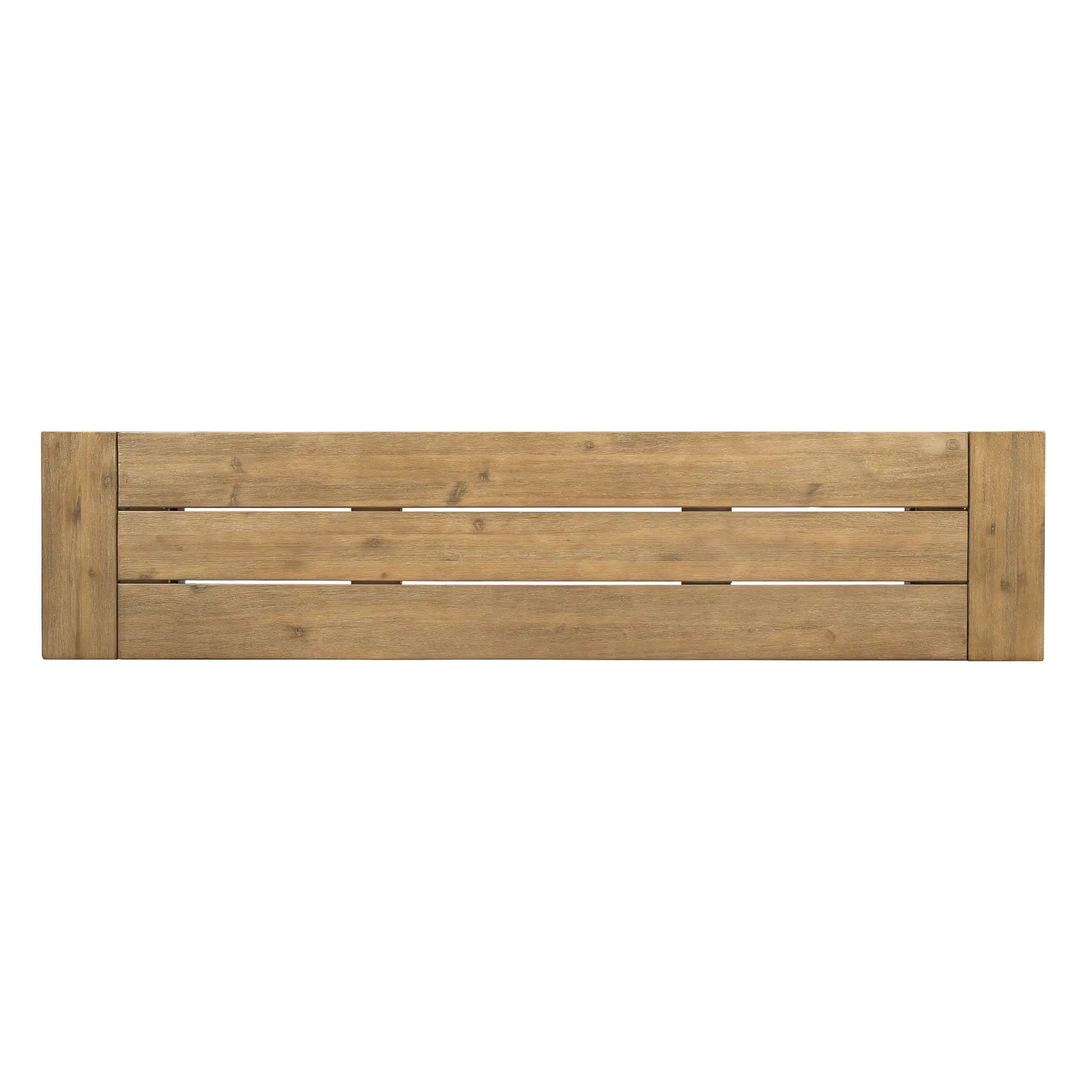 Outdoor Bench With Slat Panel Design And Acacia Wood Frame by HouseOfZazla
