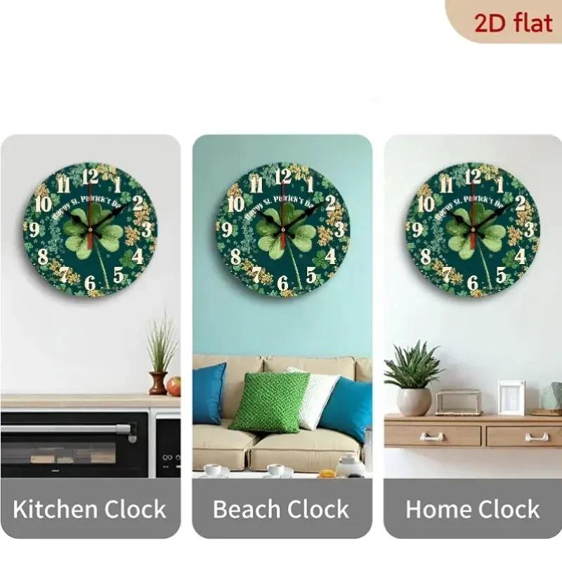 Wall Clock - Silent Wooden Round by House Of Avana