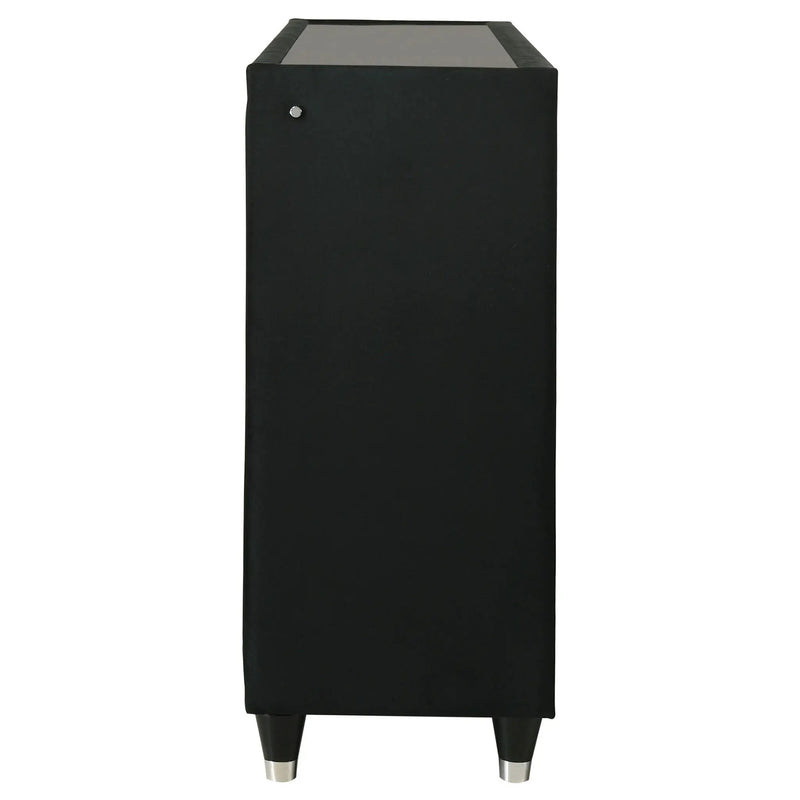 Lorient 8-drawer LED Bedroom Dresser Cabinet Black by Unique Piece Furniture
