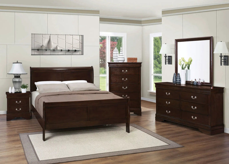 Louis Philippe 5-piece Queen Bedroom Set Cappuccino by Unique Piece Furniture