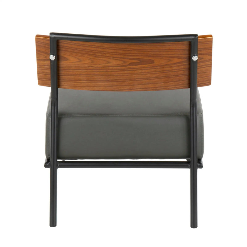 Fiji - Contemporary Chair - Gray / Walnut by HouseOfZazla