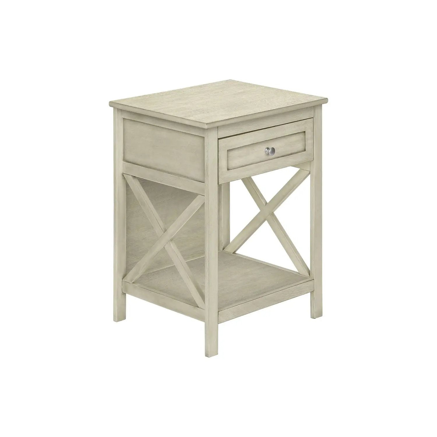 Accent End Table, 2 Tier, Storage Drawer, Transitional Style by Unique Piece Furniture