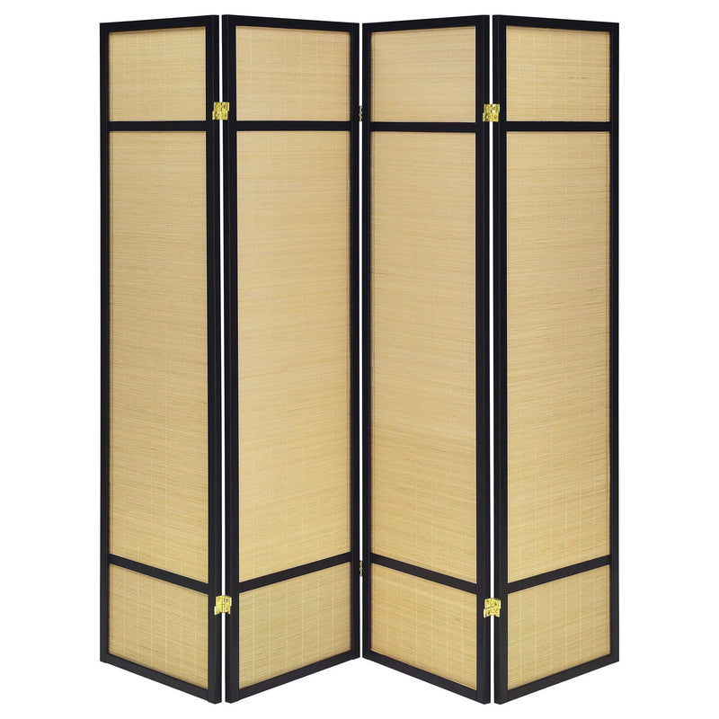 Sensei - 4 Panel Bamboo Room Divider Folding Screen - Natural by HouseOfZazla