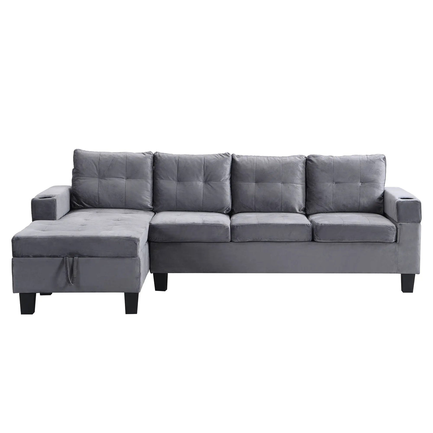 Modern Sectional Sofa Set With L Shape Chaise Lounge And Storage by Unique Piece Furniture