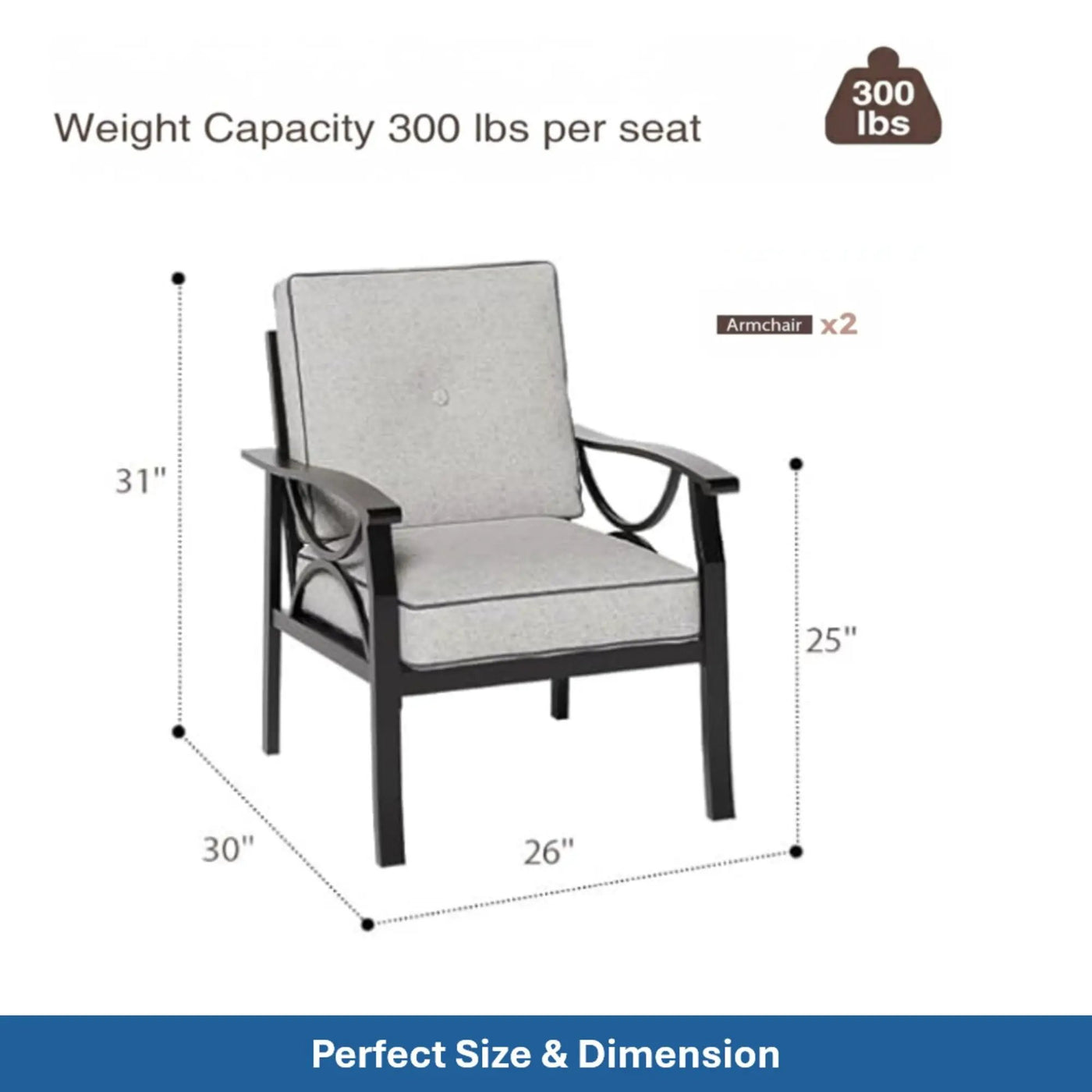 Patio Furniture Set with Coffee Table and Cushions for Backyard by HouseOfZazla