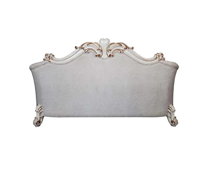Vendome II - Sofa With 6 Pillows - Two Tone Ivory Fabric & Antique Pearl by Unique Piece Furniture