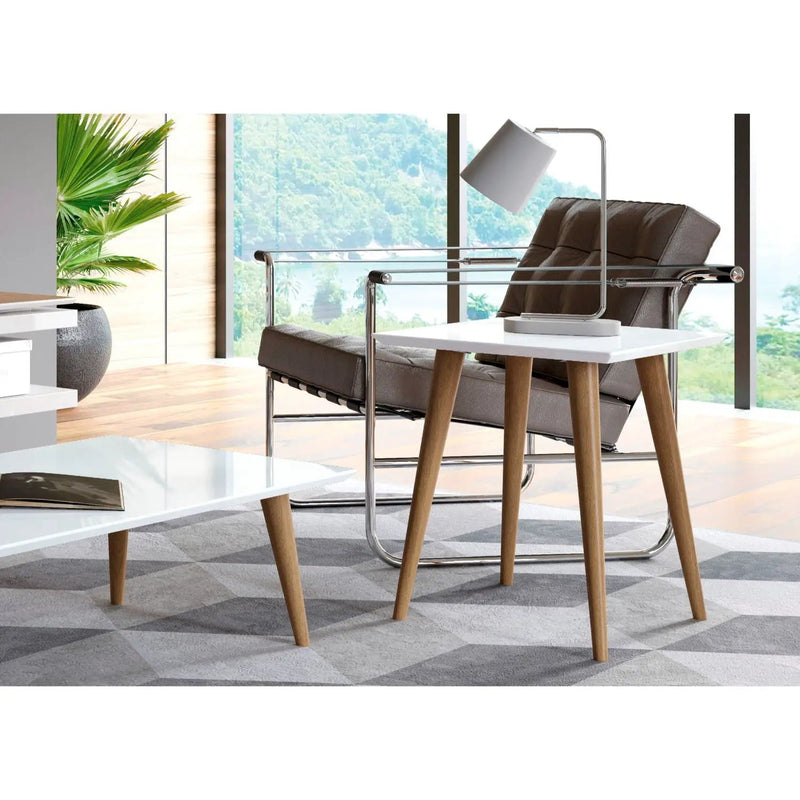 Utopia - Square End Table - White by HouseOfZazla