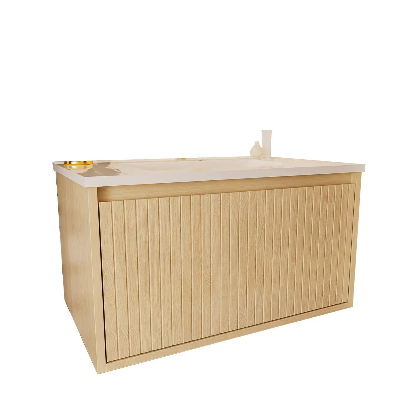Wall Mounted Floating Bathroom Vanity With Sink And Drawers by Unique Piece Furniture