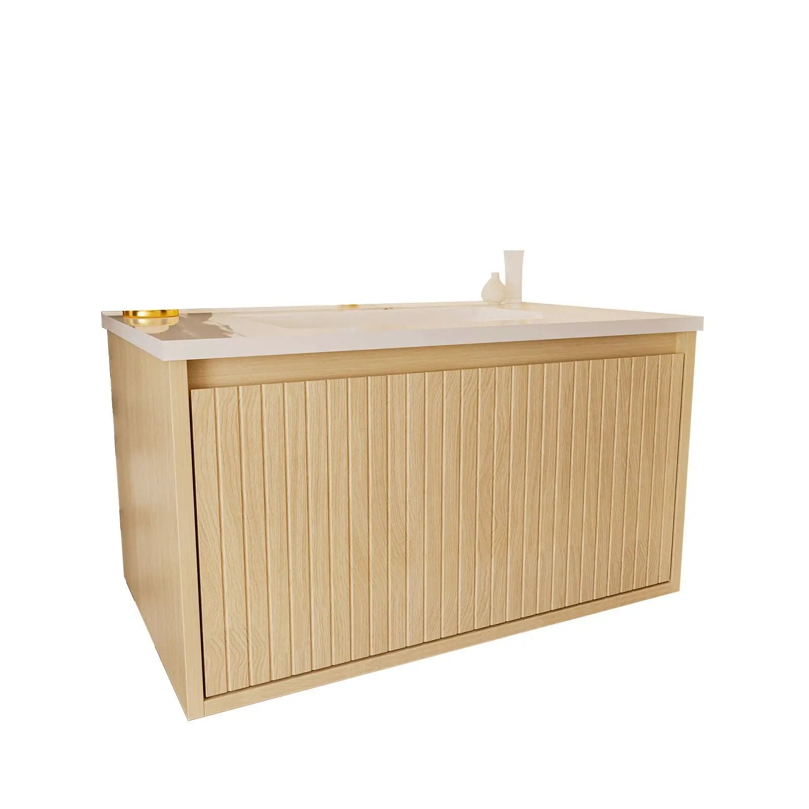 Wall Mounted Floating Bathroom Vanity With Sink And Drawers by Unique Piece Furniture