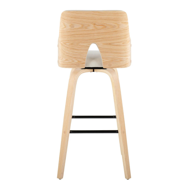 Stella - Contemporary Fixed Height Barstool With Swivel Square Footrest (Set of 2) by Unique Piece Furniture