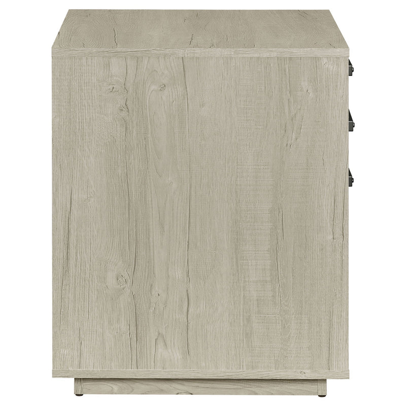 Loomis - 3 Drawer Home Office File Cabinet - White / Gray