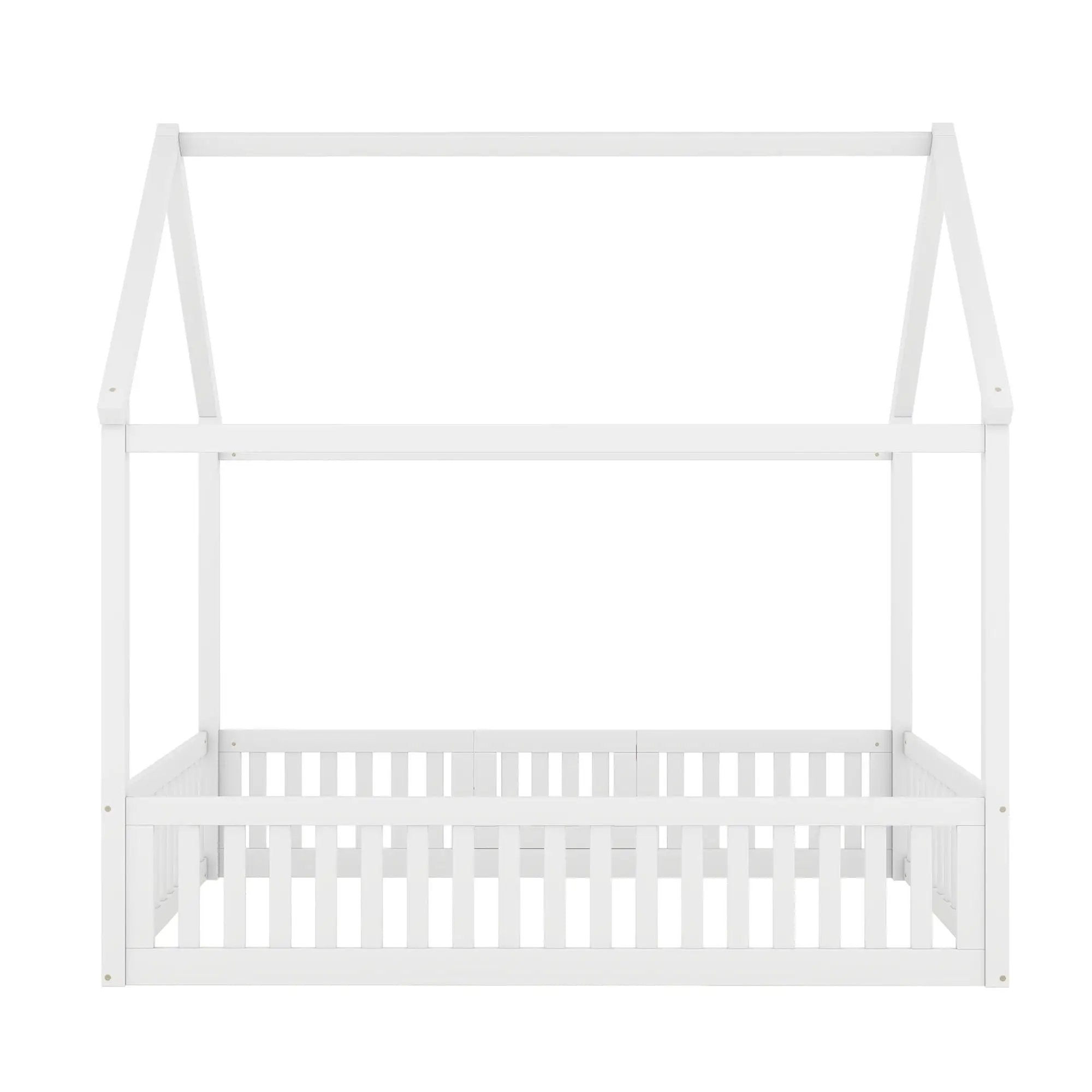 Wood House Bed With Fence And Door by Unique Piece Furniture