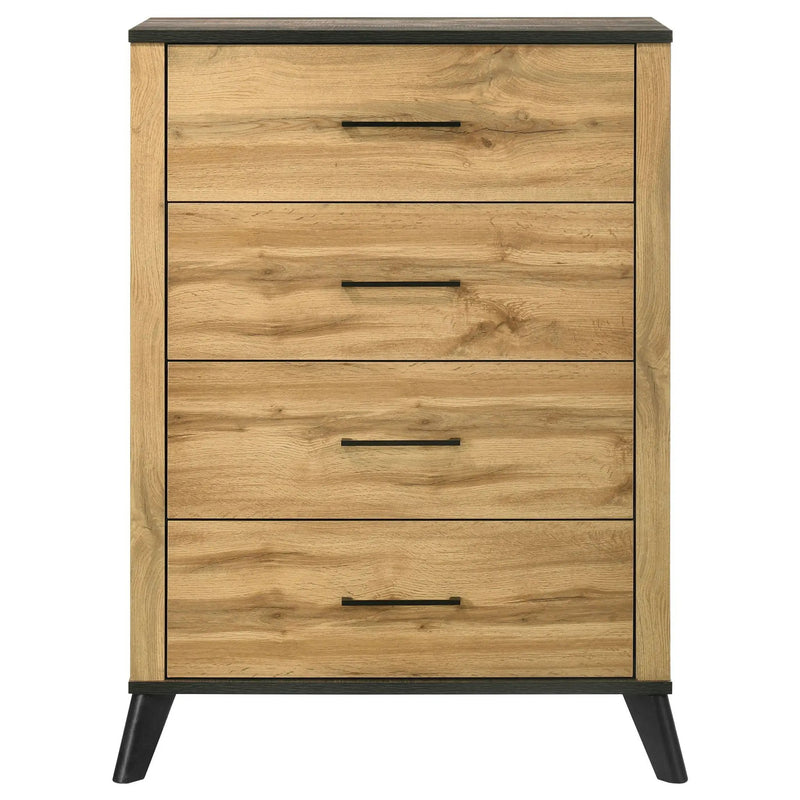 Kaywood 4-drawer Bedroom Chest of Drawers Natural Pine by Unique Piece Furniture