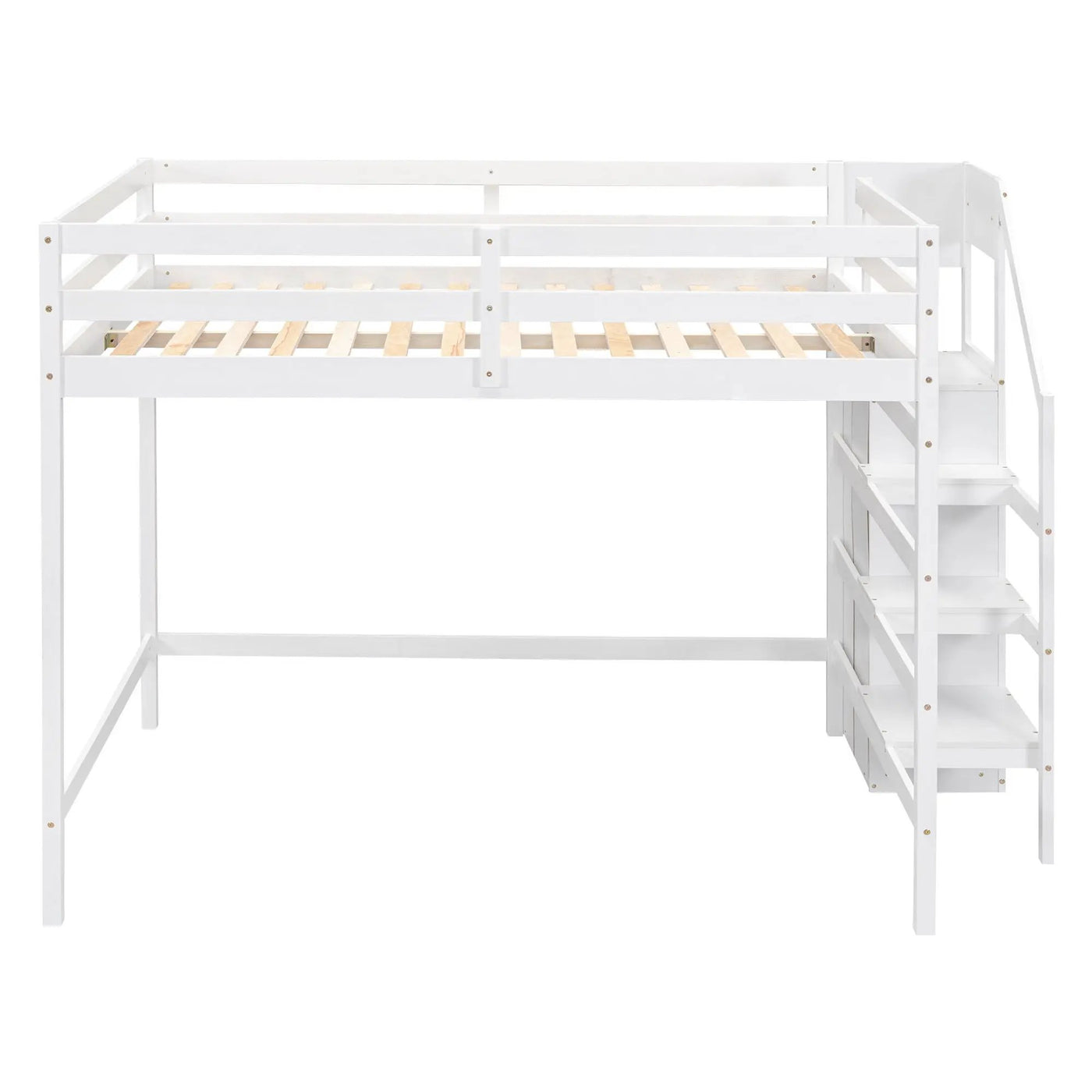 Loft Bed With Built In Storage Wardrobe And Staircase by HouseOfZazla