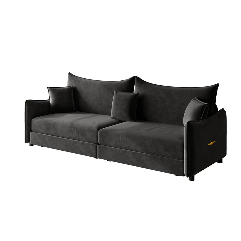 King Pull Out Sofa Bed, 3-In-1 Convertible Bed With 3 Pillows by HouseOfZazla