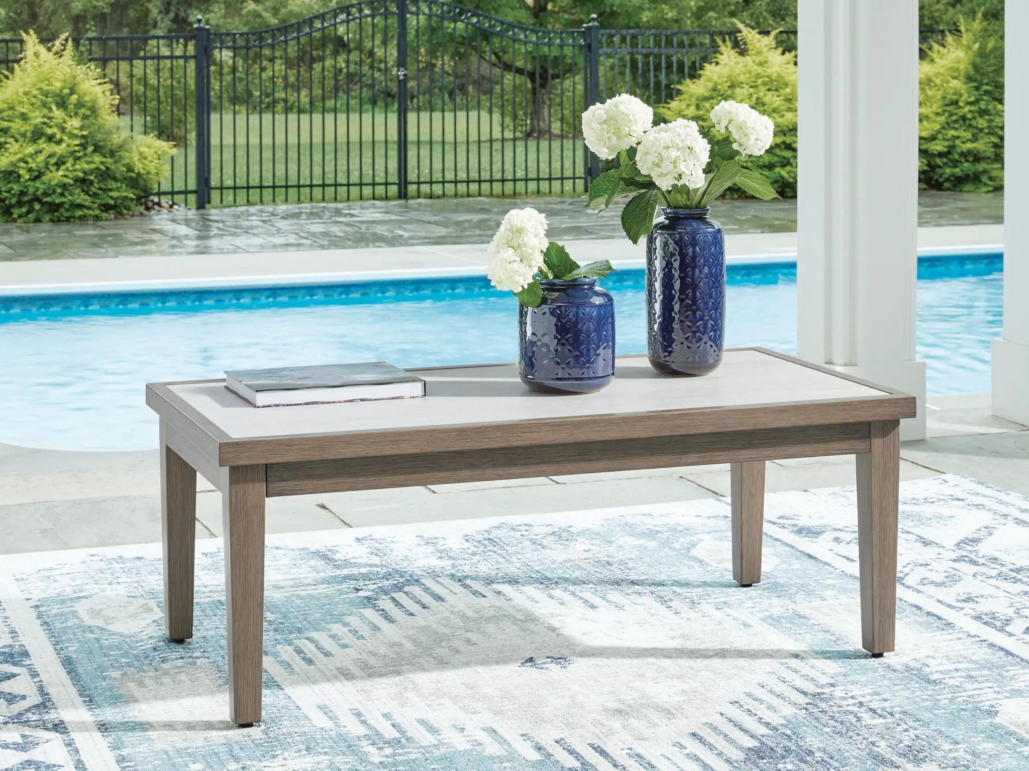 Rainier Ranch - Rectangular Cocktail Table - Brown / Beige by Unique Piece Furniture