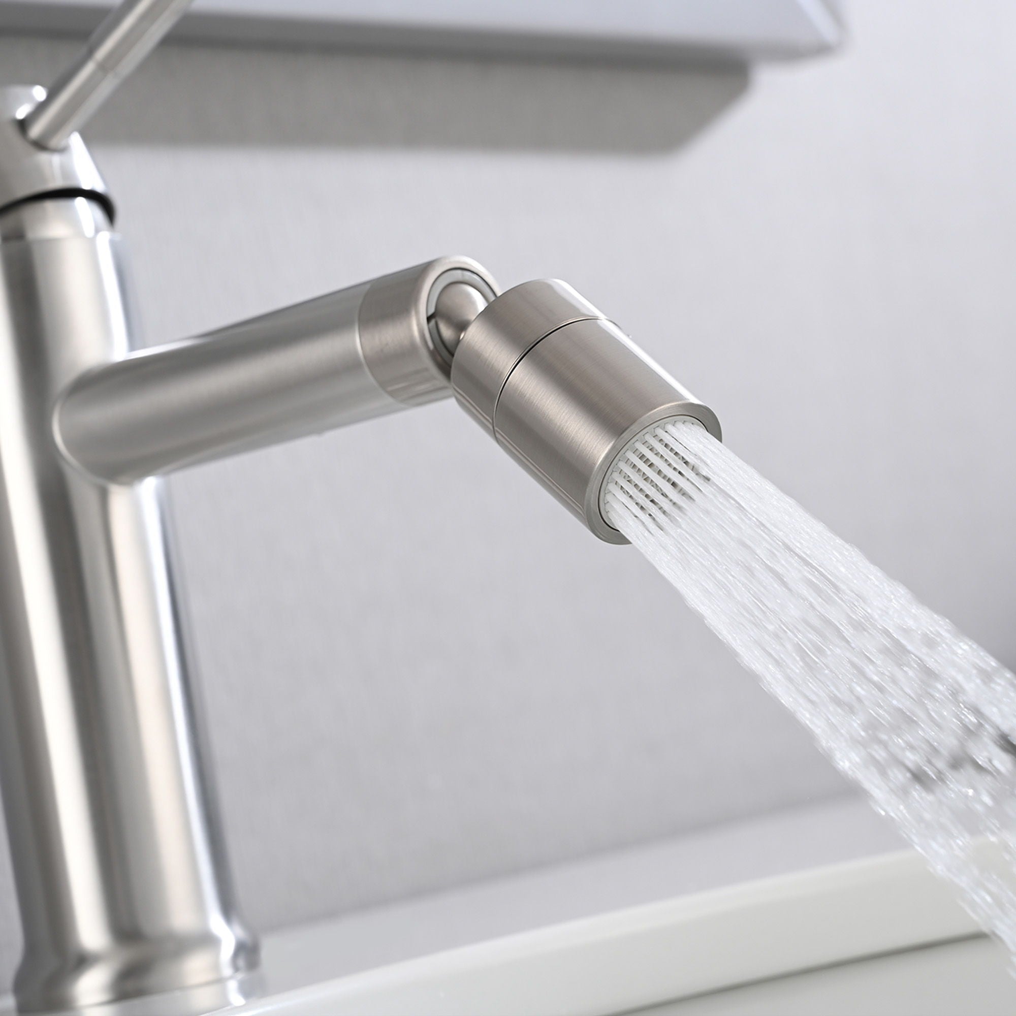 2 Mode Bathroom Faucet With 360 Degree Rotating Aerator For Sink by HouseOfZazla