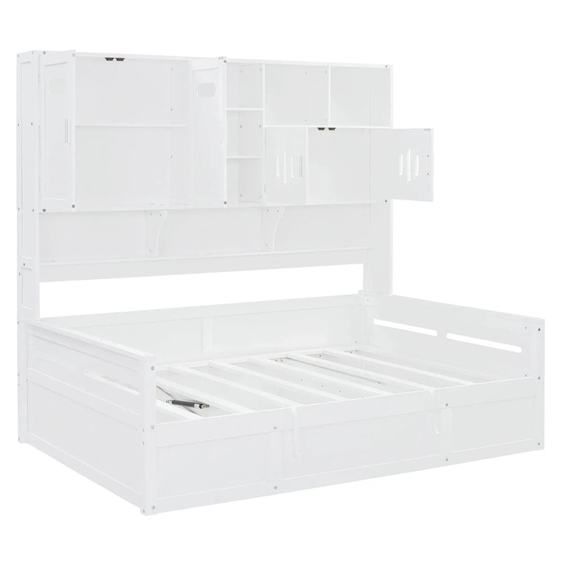 Daybed With All-In-One Cabinet And Shelf by HouseOfZazla