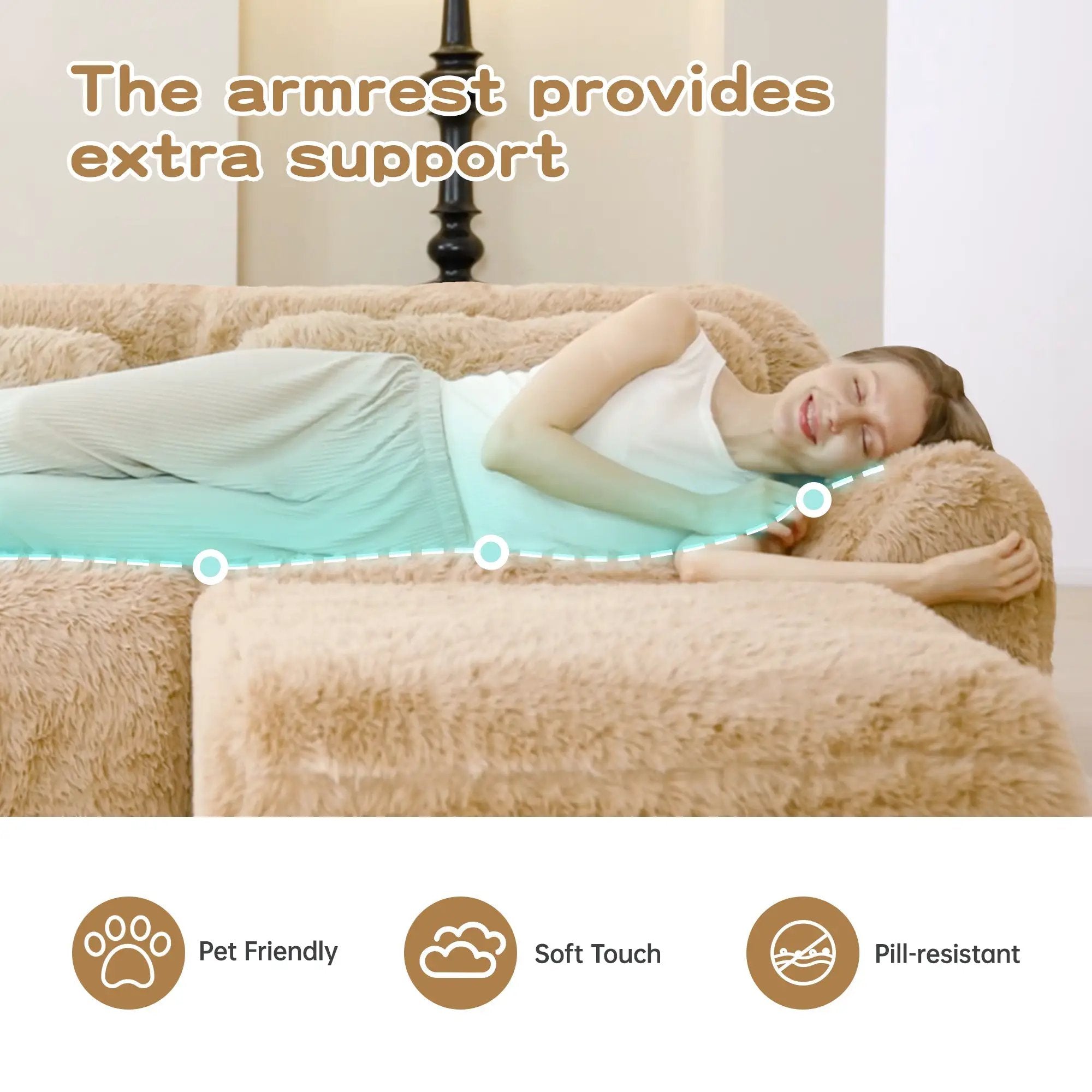 L-Shaped Soft And Fluffy Modular Sectional Sofa by HouseOfZazla