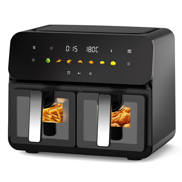 10QT Dual Air Fryer with Double Basket and Digital Touchscreen Control