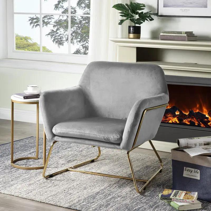 Keira - Accent Chair With Metal Base by Unique Piece Furniture