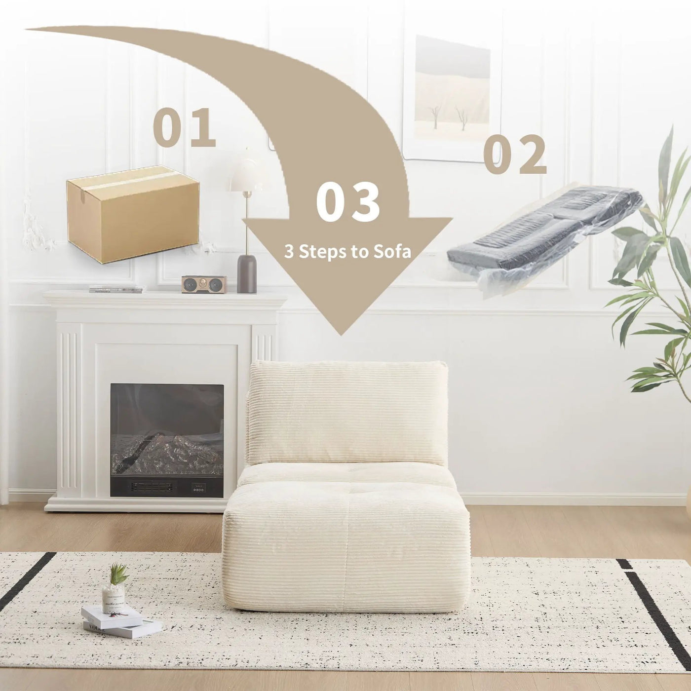 Single Chaise Longue With Movable Ottoman For Living Room by HouseOfZazla