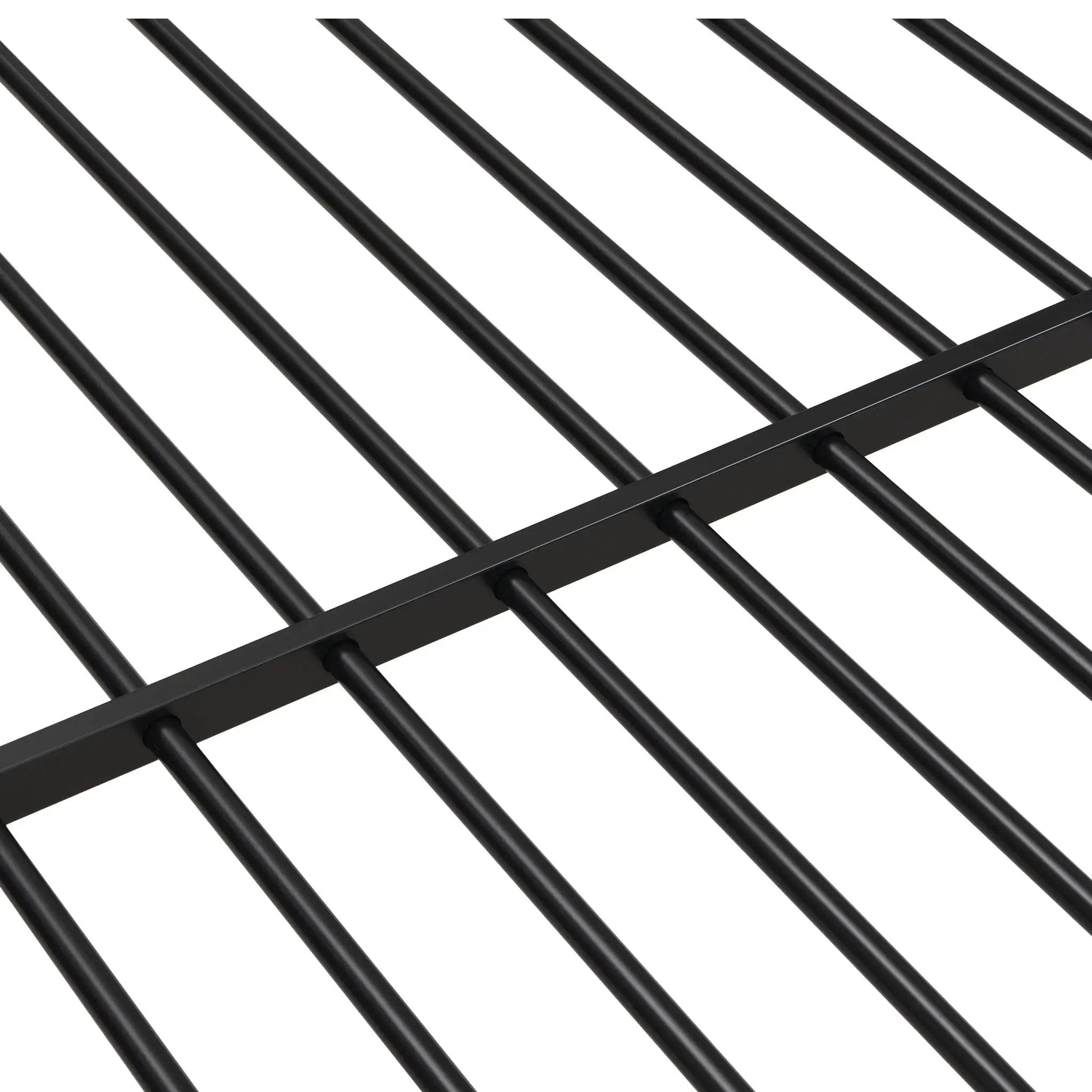 Modern Metal Bunk Bed, Full Over Full, No Box Spring Needed - Black by HouseOfZazla