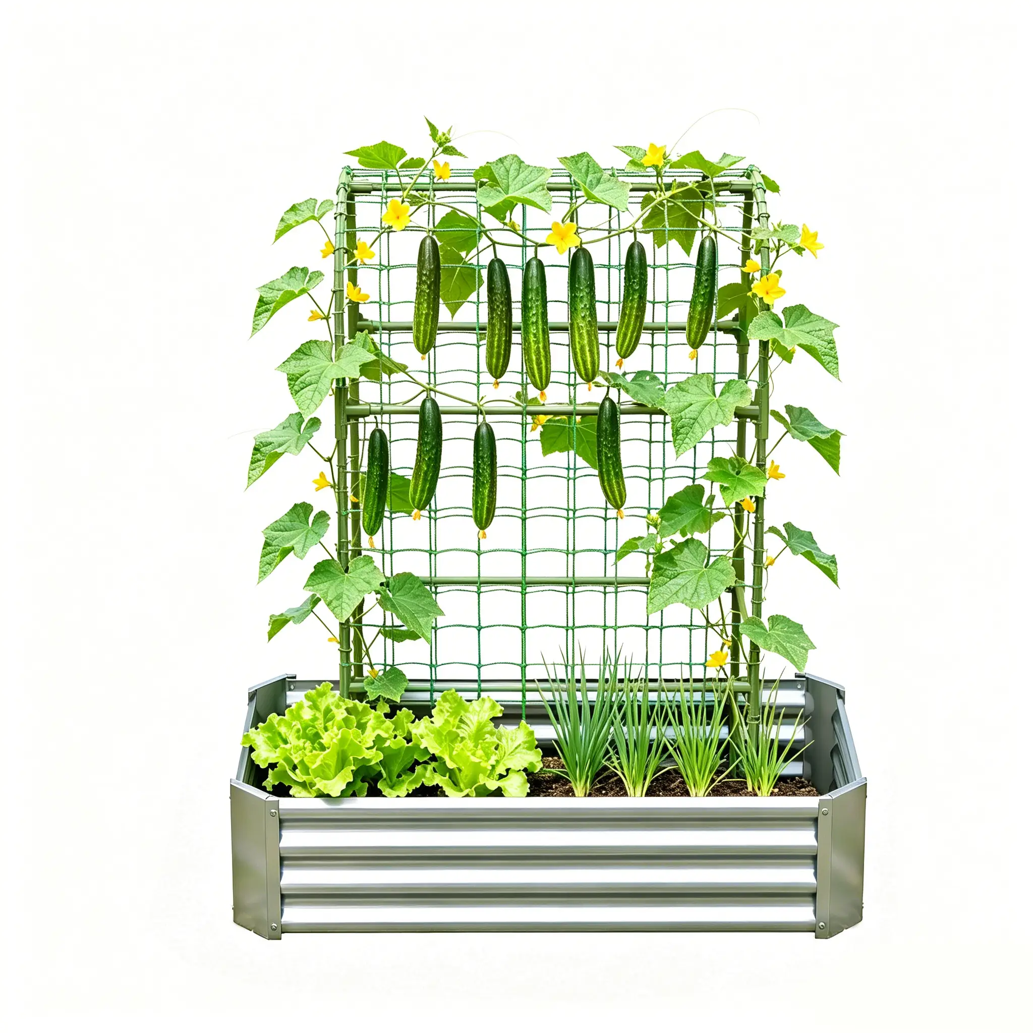 2-in-1 Raised Garden Bed with Trellis by HouseOfZazla