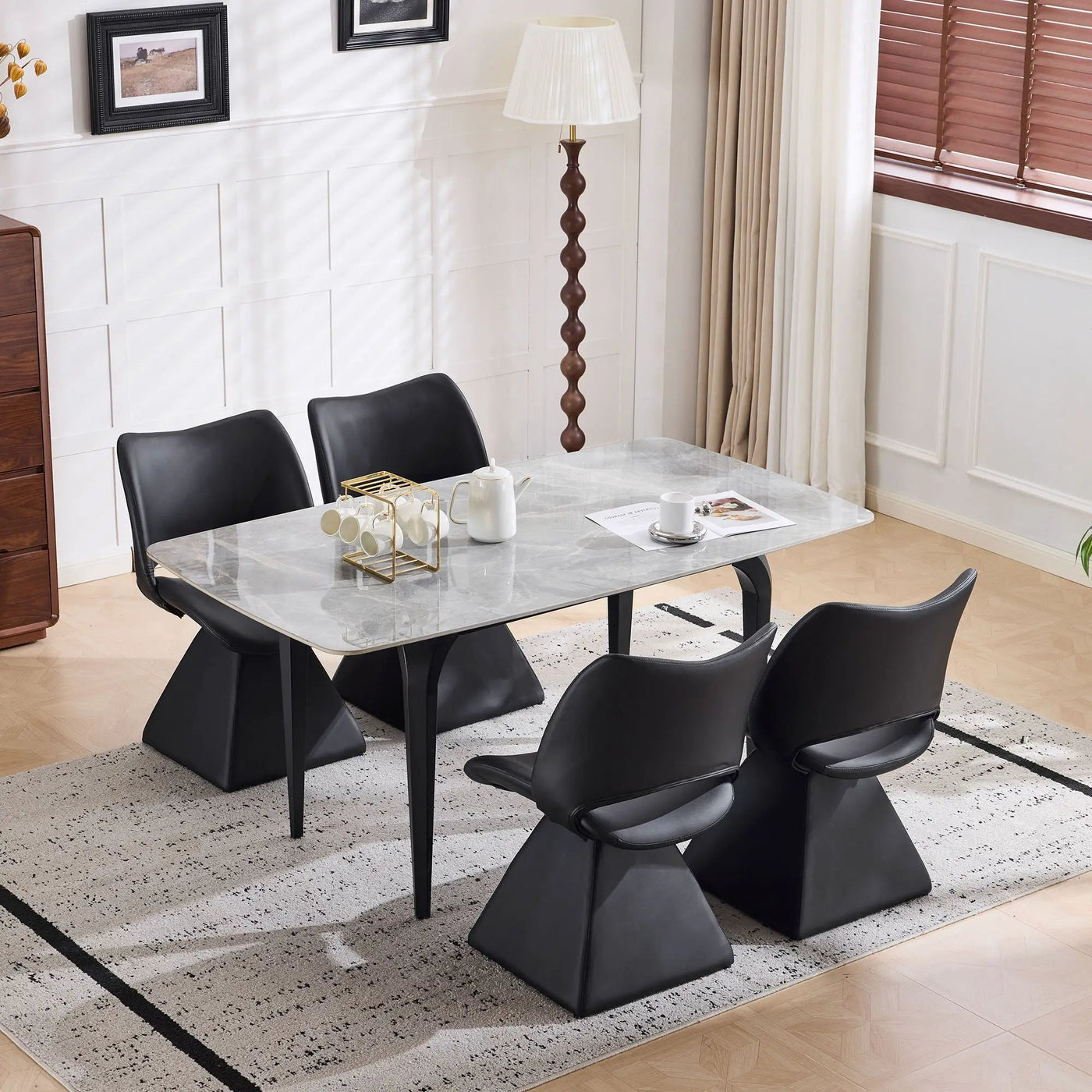 Modern Swivel Dining Chair With High Back by HouseOfZazla