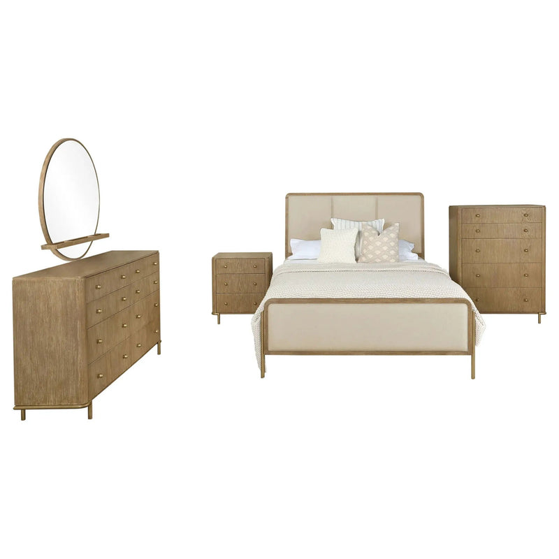 Arini 5-piece Eastern King Bedroom Set Cream and Sand Wash by Unique Piece Furniture