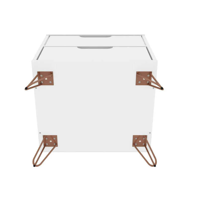 Rockefeller - Nightstand With 2 Drawers - White by HouseOfZazla
