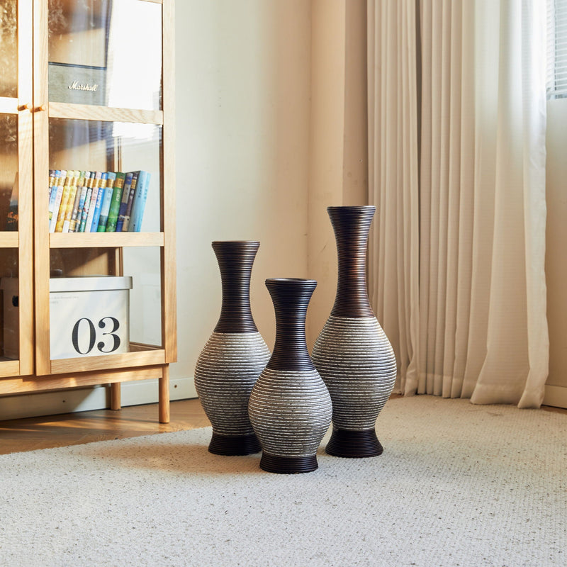 Tall Designer Floor Vase With Elegant 2 Tone by HouseOfZazla
