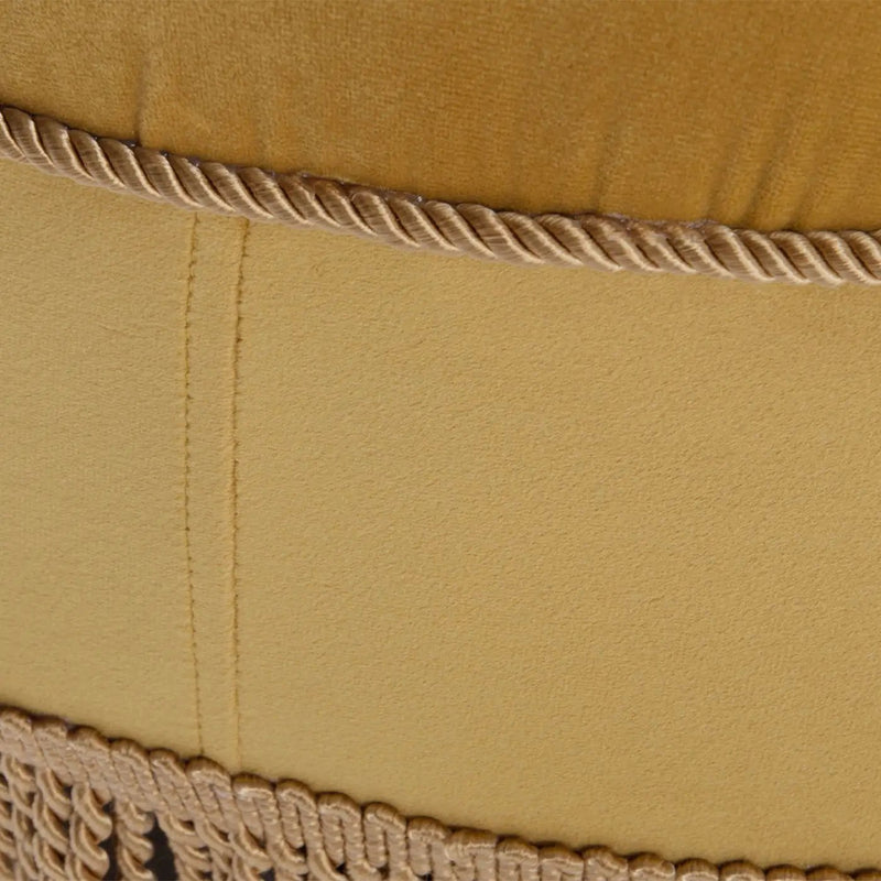 Yolanda - Luxurious Upholstery Round Upholstered Accent Ottoman by HouseOfZazla