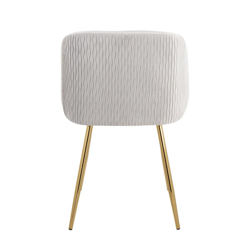 Fran - Pleated Waves Contemporary Chair (Set of 2) by Unique Piece Furniture