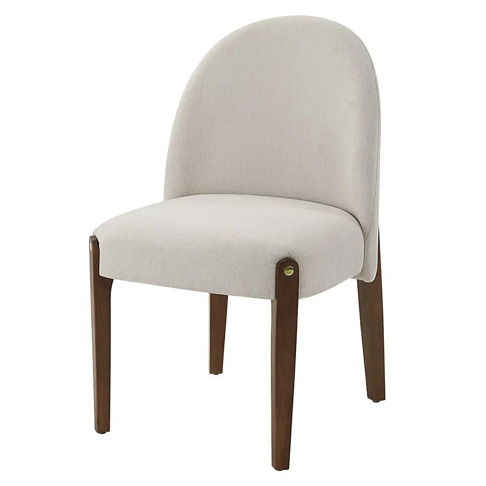 Gamarya - Side Chair (Set of 2) - White Fabric & Oak by Unique Piece Furniture