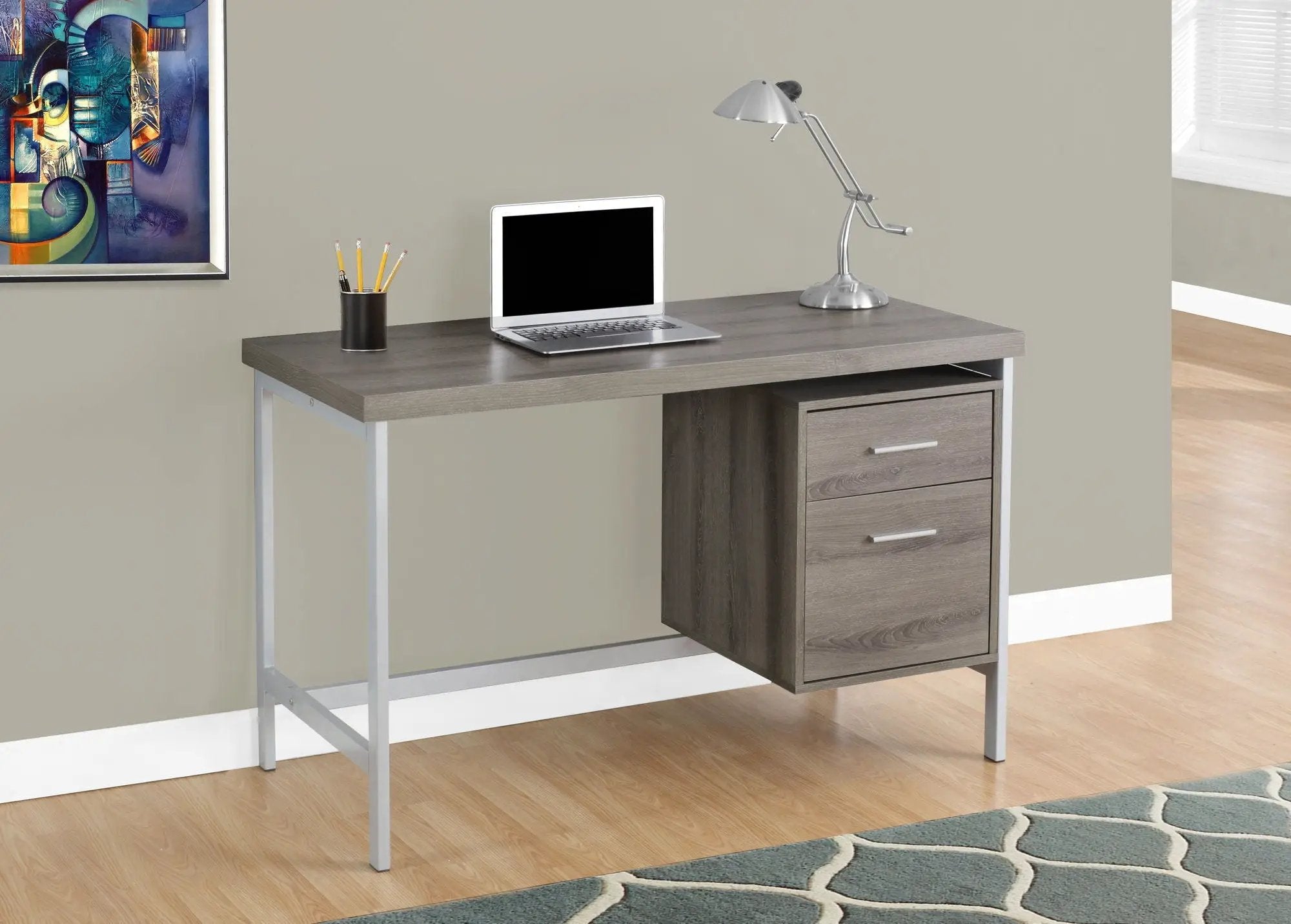 Computer Desk For Home Office, Left, Right Set - Up, Storage Drawers, Modern Design by Unique Piece Furniture