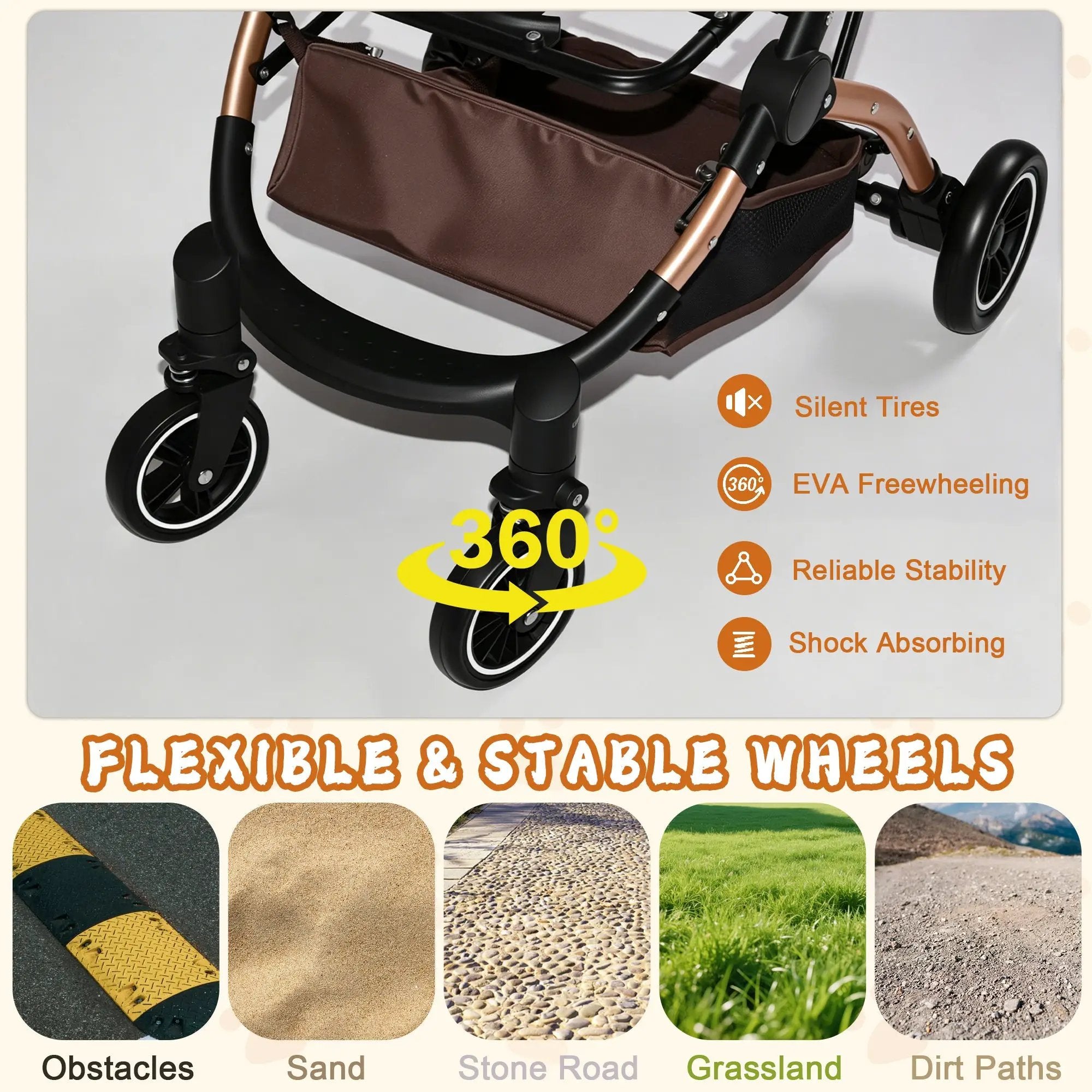Pet Stroller for Dogs and Cats, 2-in-1 Detachable Foldable With Sun Canopy by HouseOfZazla