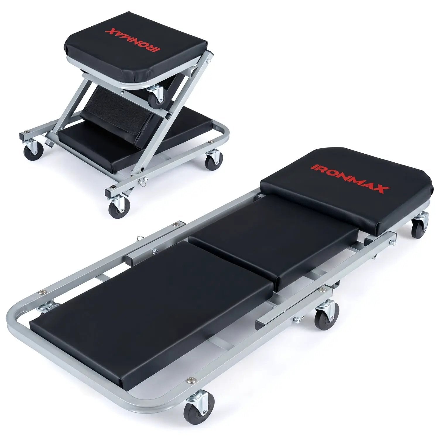2-in-1 Mechanic Creeper & Z-Seat with 6 Swivel Casters by DirectDeals