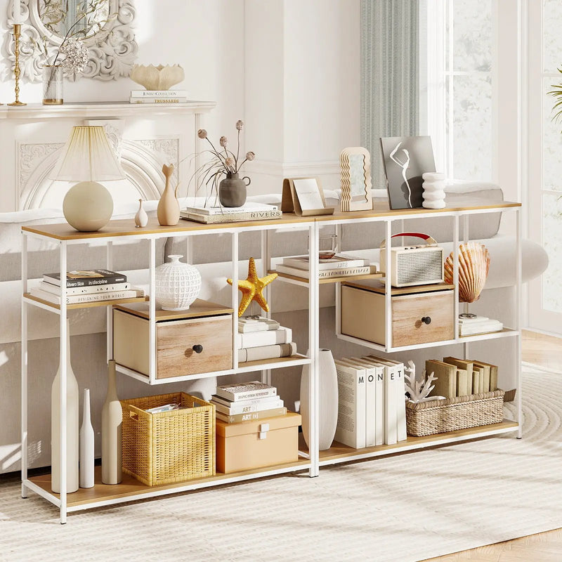 40 Inch Console Table Behind Sofa Couch with Storage by DirectDeals