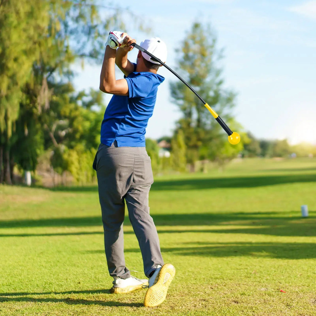 40 Inch Golf Swing Trainer Aid with Weighted Head for Grip Rhythm Balance, photo 4 of 16