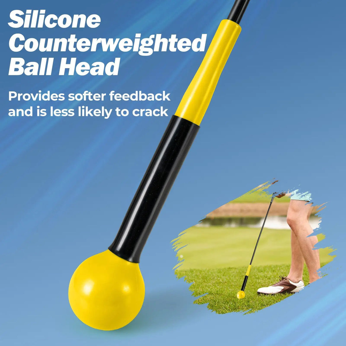 40 Inch Golf Swing Trainer Aid with Weighted Head for Grip Rhythm Balance, photo 14 of 16