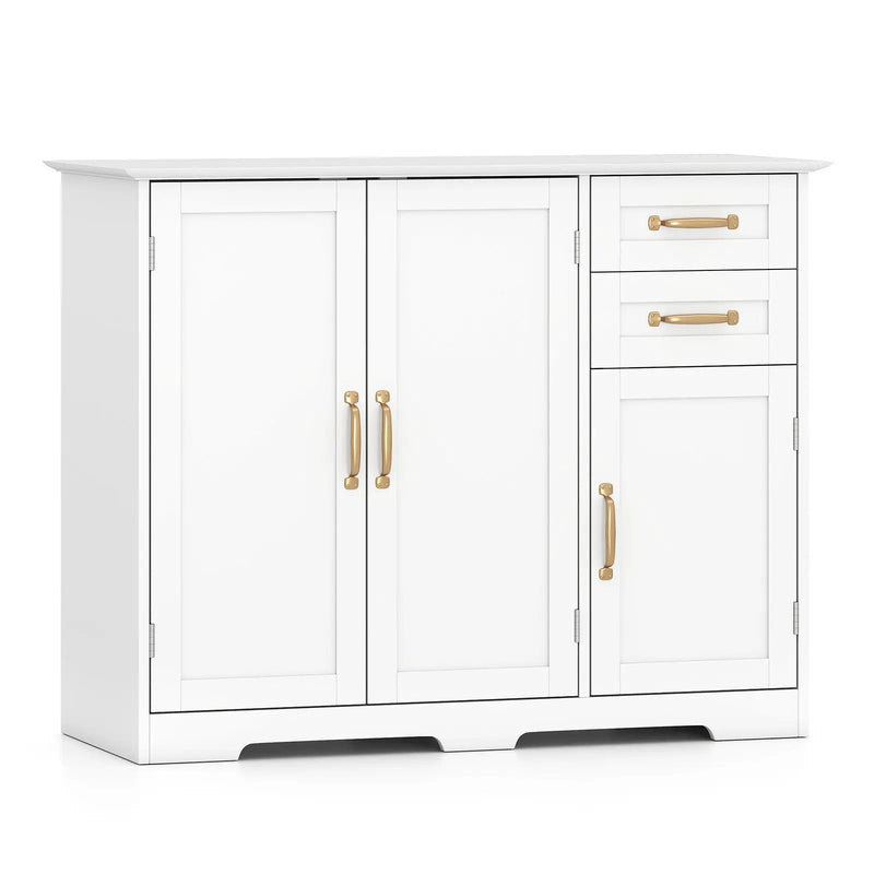 40 Inch Modern Kitchen Sideboard Buffet Cabinet with 2 Drawers and Adjustable Shelf by DirectDeals