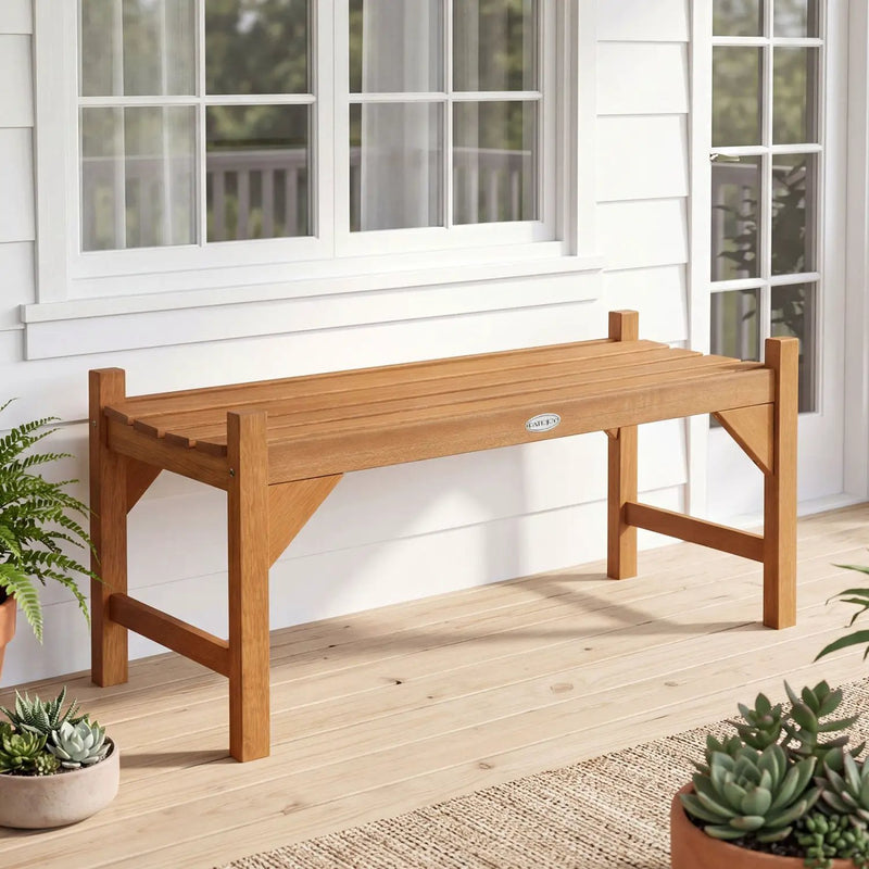 40-Inch Outdoor Bench with Contoured Seat - Set of 2 by DirectDeals