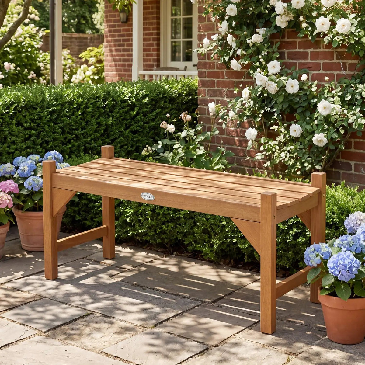 40-Inch Outdoor Bench with Contoured Seat - Set of 2, photo 13 of 15