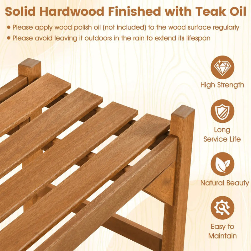 40-Inch Outdoor Bench with Contoured Seat - Set of 2 by DirectDeals