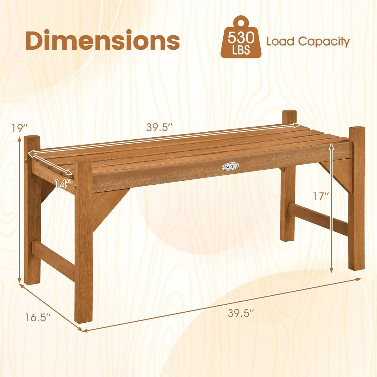 40-Inch Outdoor Bench with Contoured Seat - Set of 2, photo 3 of 15